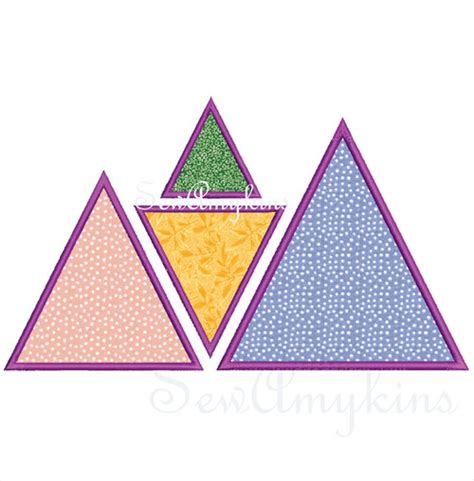 Star Applique Embroidery Designs Digitized Set Of 5 Stars Shape Small
