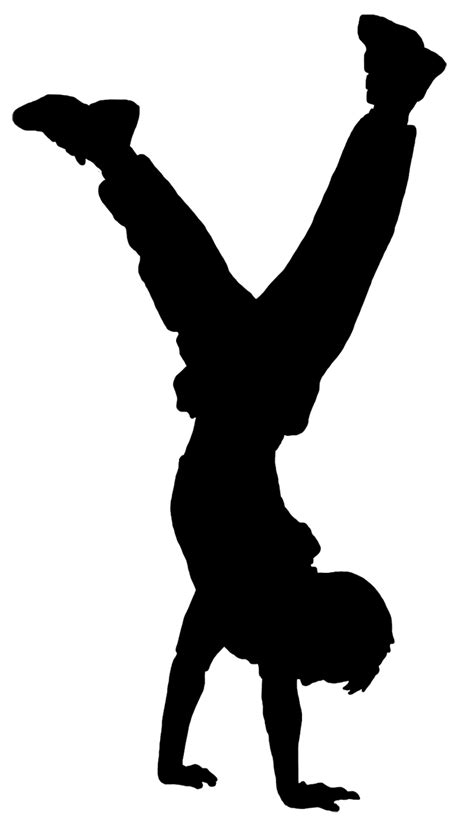 Silhouette Of Boy Doing Handstand Silhouette Art Kids Silhouette