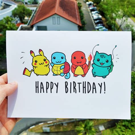 Pokemon Birthday Card Etsy