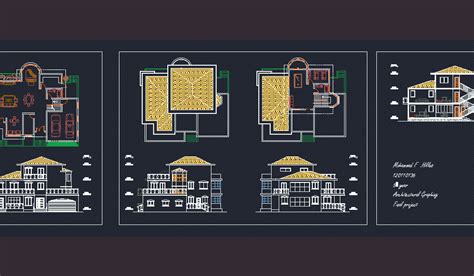 Villa 3 Floors Dwg Block For Autocad • Designs Cad