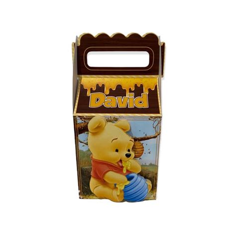 Winnie The Pooh Favor Box Poh011 Candy Box Treat Box Etsy