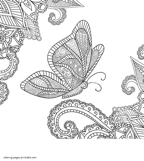 Exotic Butterfly Adult Coloring Pages Coloring Pages