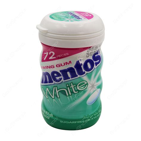 Mentos White Chewing Gum Spearmint Sugarfree With Xylitol 72 Pcs Buy