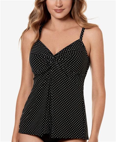 Miraclesuit Pin Point Love Knot Tankini Top And Reviews Swimsuits