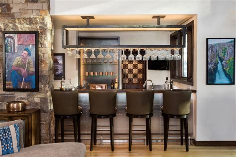 15 Distinguished Rustic Home Bar Designs For When You