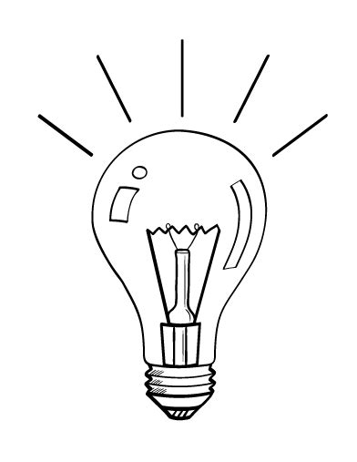 New free coloring pages browse, print & color our latest. Free Light Bulb Coloring Page