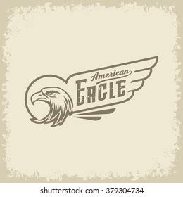 American Eagle Logo Vector Light Background Stock Vector Royalty Free