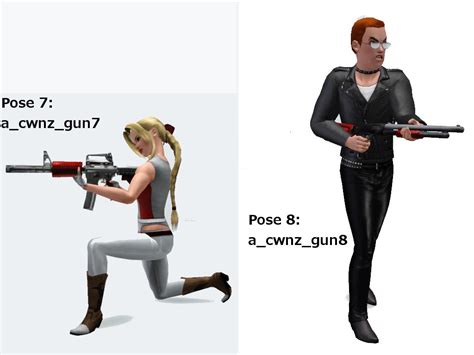 Mod The Sims A Collection Of 12 Poses Using Gun Updated 100611