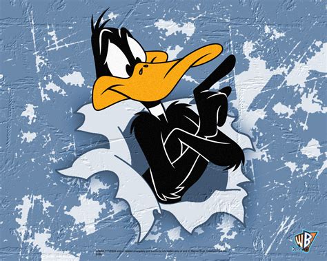 Daffy Duck Bursting Through Looney Tunes Wallpaper