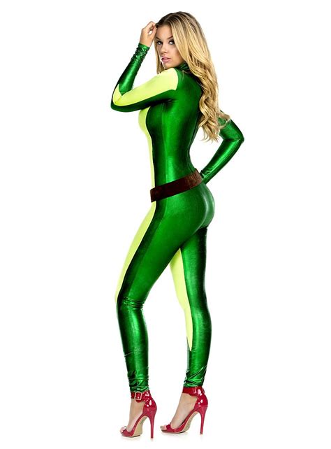 sexy superhero catsuit costume with belt