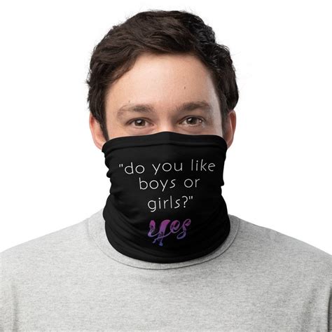 Bisexual Meme Bandana Face Mask Do You Like Boys Or Girls Etsy