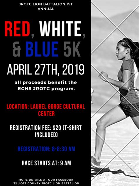 Jrotc Red White And Blue 5k Elliott County Board Of Ed