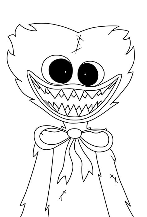 Huggy Wuggy Coloring Page