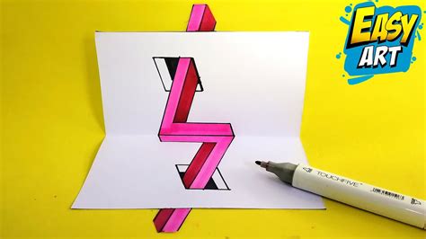 Dibujos 3d Faciles Como Dibujar Amor 3d Letras Cuadradas ️ How To