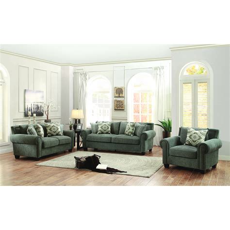 It can be put together into a corner sectional configuration. Homelegance Hooke Living Room Collection | Wayfair.ca