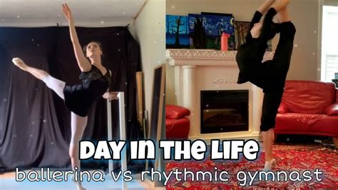 Day In The Life Of A Ballerina Vs Rhythmic Gymnast In Quarantine Feat