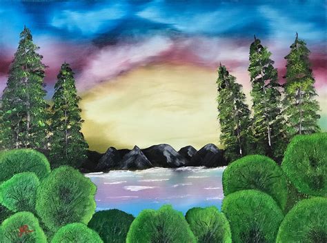 Summer Original Oil Painting On Canvas Of A Landscape In A Etsy