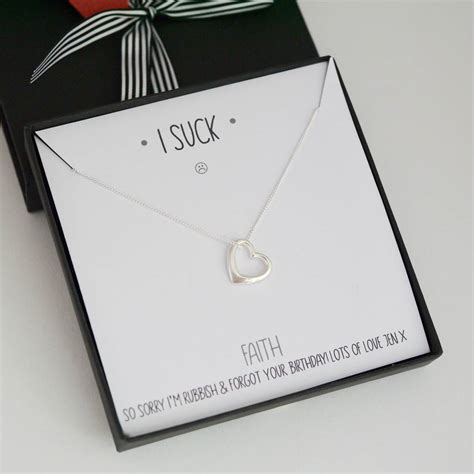 The unique apology gift box, is a great way to get back into her heart. I'm Sorry Apology Necklace Gift By Dizzy ...