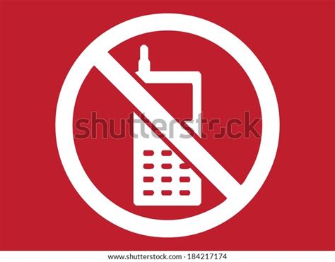 Vector No Cell Phone Sign Stock Vector Royalty Free 184217174 Shutterstock