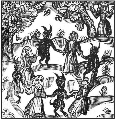 Woodcut Of The Dance Of The Lancashire Witches Witch History