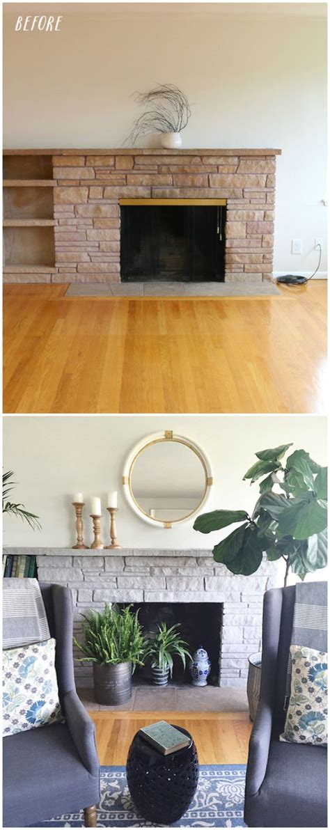 Painting a stone fireplace is similar to painting a brick fireplace. 9 Awesome Fireplace Makeover Projects | Decorating Your ...