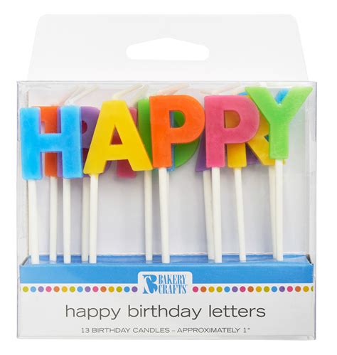 Bright Happy Birthday Letters Specialty Candles Decopac