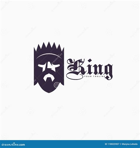 King Logo Template Stock Vector Illustration Of Emblem 118025907