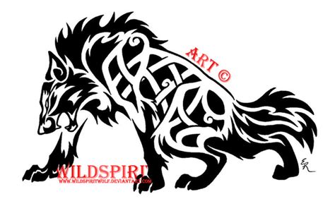 Fierce Celtic Wolf Tattoo By Wildspiritwolf On Deviantart Tribal Animal