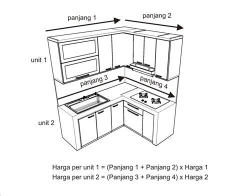 ukuran tinggi meja dapur minimalis simple  minimalis