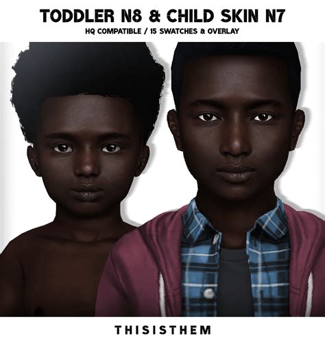 Sims 4 Toddler Skin N8 And Child Skin N7 The Sims Book