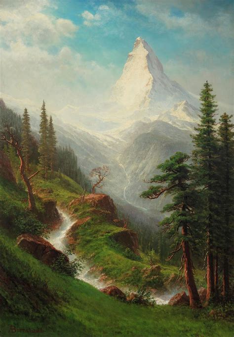 The Matterhorn Painting By Albert Bierstadt Fine Art America