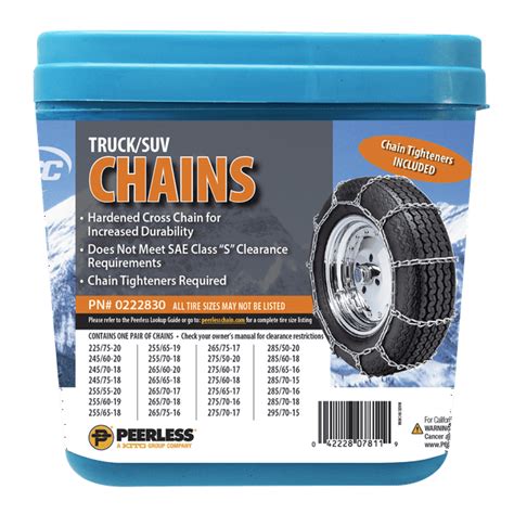 Peerless Chain Company Truck Tire Chain 0222830