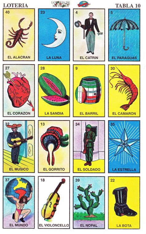 Loteria Mexicana Cartas Para Imprimir Loteria Cards Printable Bingo