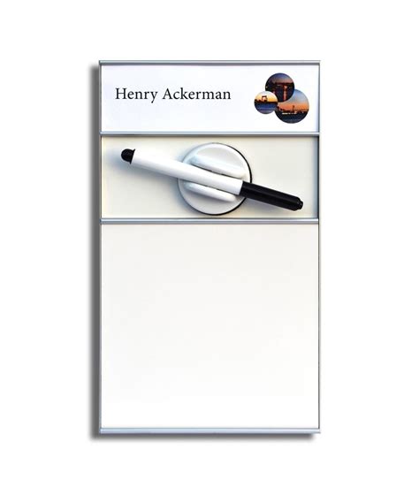 Whiteboard Sign With Nameplate Slim Wb1419 Signet Sign System