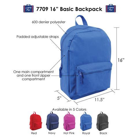 7709 Polyester Basic Backpack With Front Pocket Liberty Bags