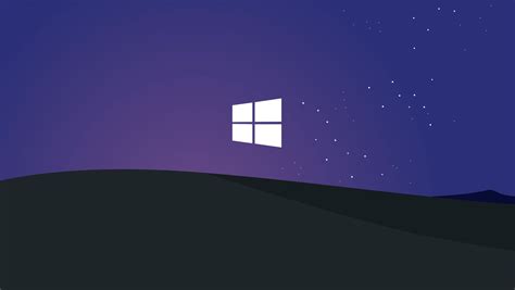 1360x768 Windows 10 Bliss At Night Minimal 5k Laptop Hd Hd 4k