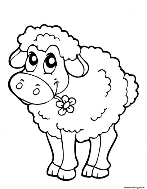 Coloriage Mouton Enfant Facile Jecolorie