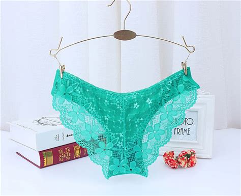 Womens Panties Sexy Lace Seamless One Piece Cotton Crotch Breathable Ice Silk Women Panty Briefs