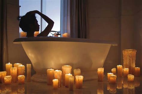 my dream tub experience dripping candles tub vanity