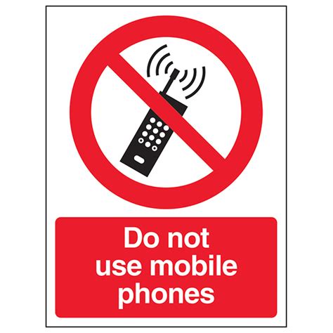 Do Not Use Mobile Phones Portrait Safety Signs 4 Less