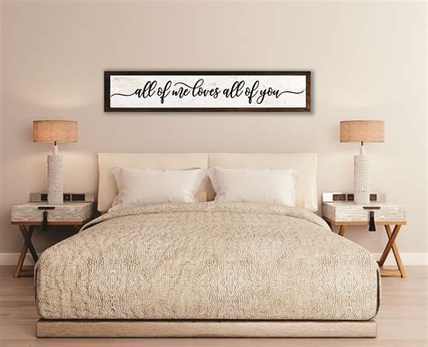 Master Bedroom Sign For Over Bed All Of Me Loves All Of You Sign Master