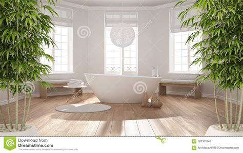 Zen Interior With Potted Bamboo Plant Natural Interior Design Concept