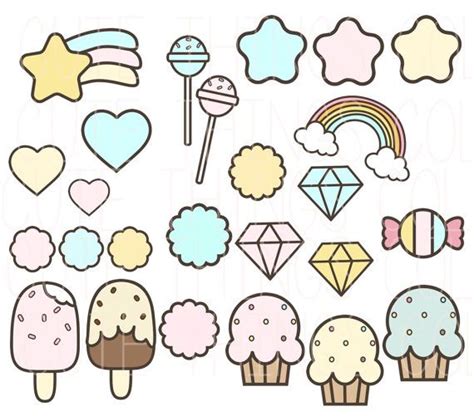 Kawaii Elements Cute Things Clip Art By Cutethingscollector Kawaii