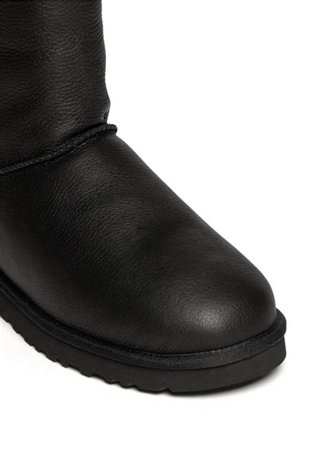 Lyst Ugg Classic Short Leather Boots In Black For Men