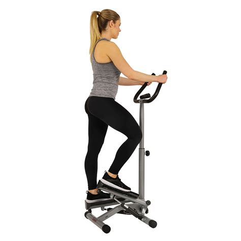 Sunny Health And Fitness Twist Stepper Step Machine Whandle Bar And Lcd