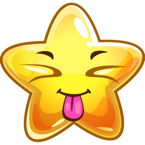 Tongue Out Star Symbols And Emoticons