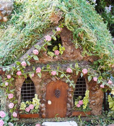 Rose Cottage Fairy House Fairy Garden Fairy Houses Fairy Garden Houses