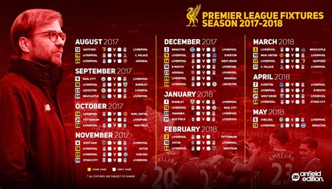 Liverpool Fixtures - Liverpool Premier League fixtures 2019/20 revealed: Full  / All fixtures 