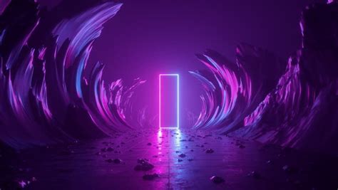 3d Abstract Background Neon Light Vidéo De Stock 100 Libre De