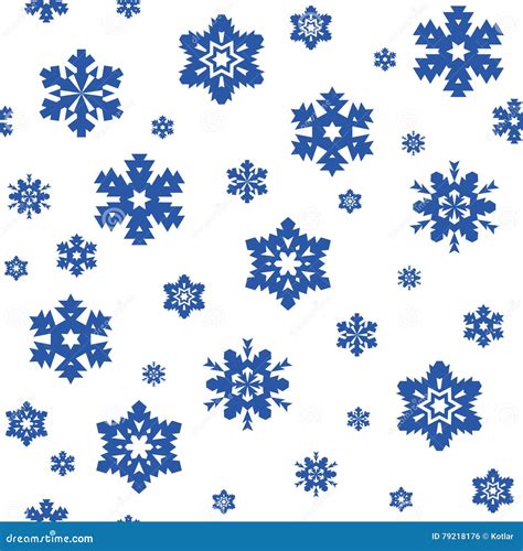Snowflakes Seamless Pattern Stock Vector Illustration Of Decor Frost